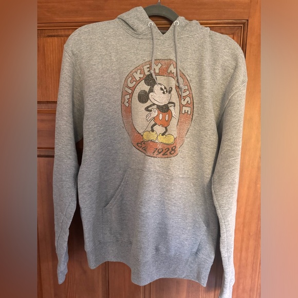Disneyland Parks Mickey Mouse Sweatshirt Hoodie Unisex Small Heather Gray - Picture 1 of 5